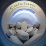 A capsule with calcium supplement pills