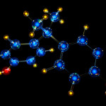 Bisphenol A organic pollutant molecule