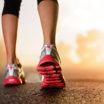 Runner feet sunrise