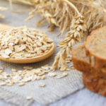 Oats with ears of cereal and bread