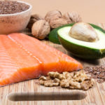 Sources of omega 3 fatty acids: flaxseeds, avocado, salmon and walnuts