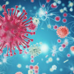 bacteria virus or germs microorganism cells. 3d rendering