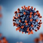 3D illustration of corona virus coronavirus COVID-2019 in microscope