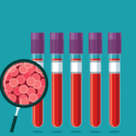 magnifying-glass-observing-blood-cells-card