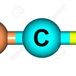 Hydrogen cyanide molecular structure isolated on white