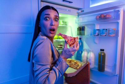 Woman-Surprised-Refrigerator-Midnight-Snack-Pizza-1200x800